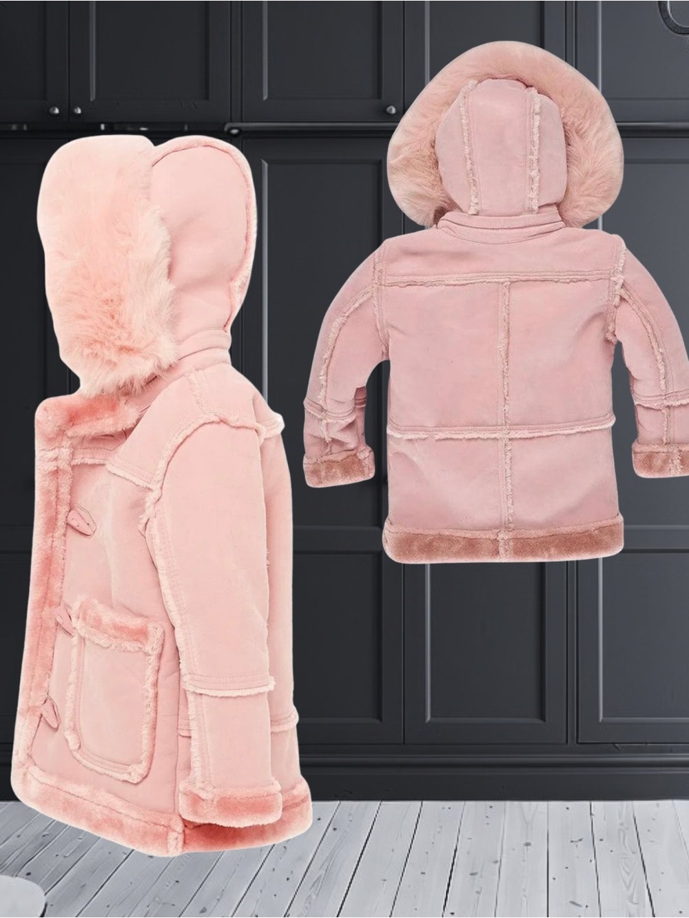 Jordan Craig Kids Denali Shearling Legacy Coat Pink Size 5 - Picture 4 of 4